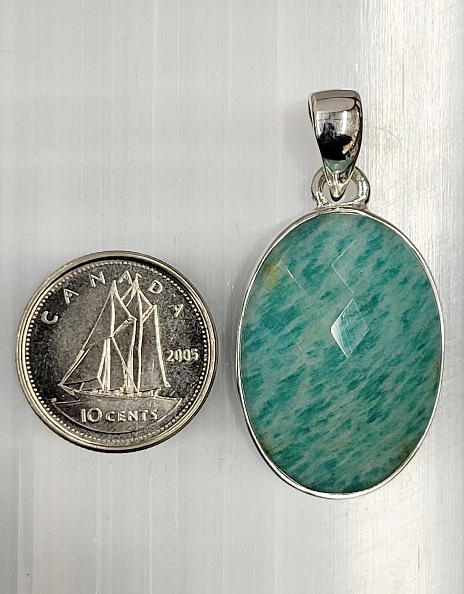 Amazonite Pendant Sterling Silver