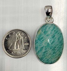 Amazonite Pendant Sterling Silver