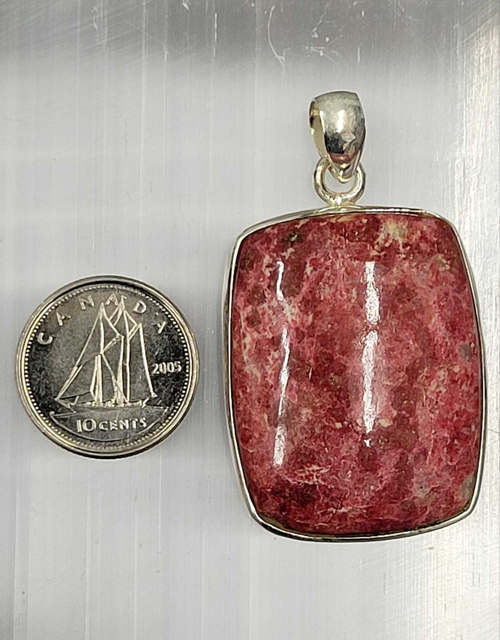 Thulite Pendant C Sterling Silver
