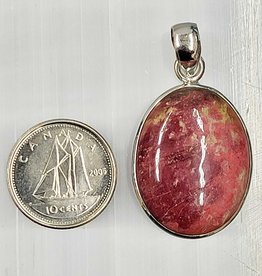 Thulite Pendant Sterling Silver