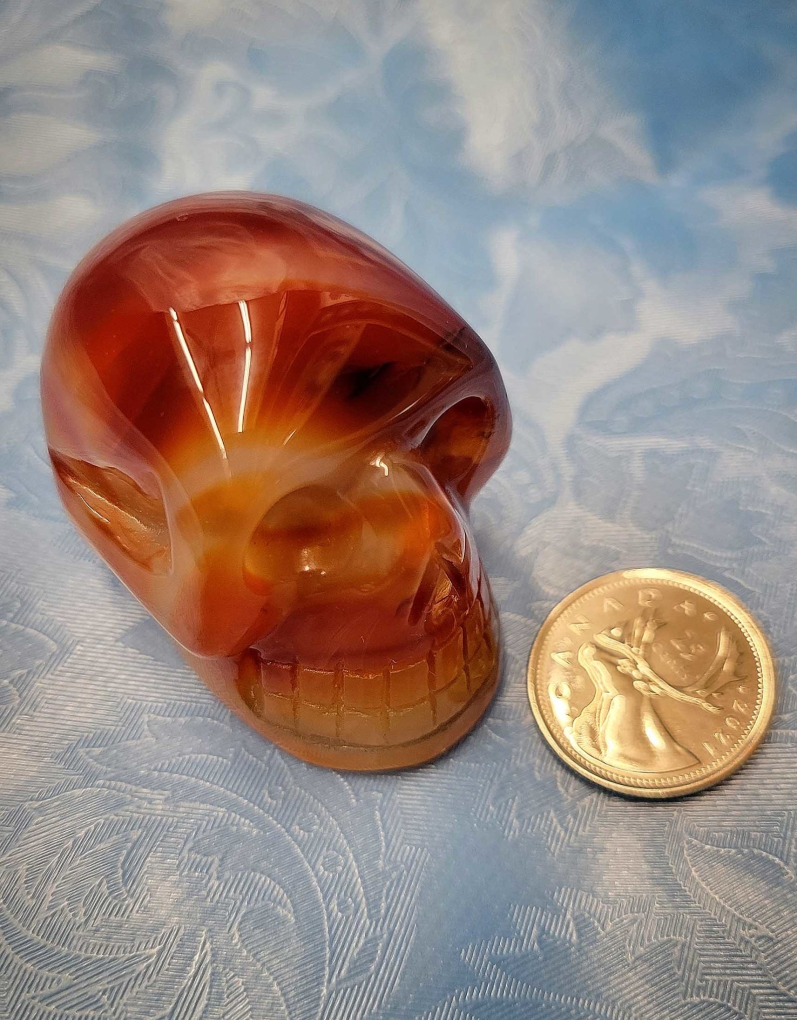 Carnelian Skulls  1.75"