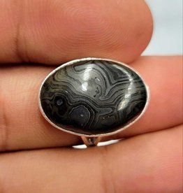 Psilomelane Ring- Size 8 Sterling Silver