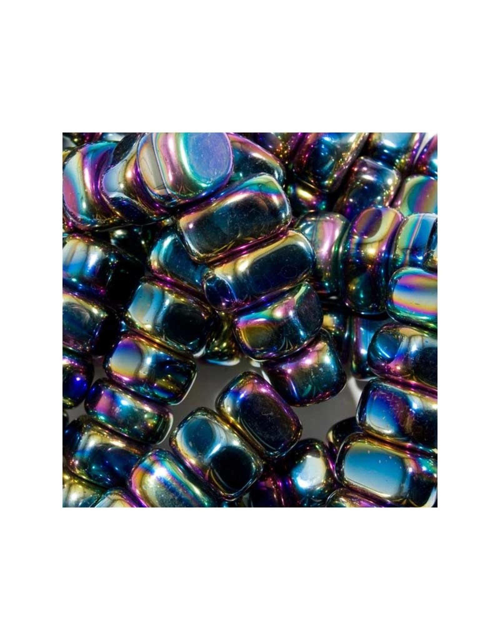 Rainbow Magnetic Hematite Tumbled