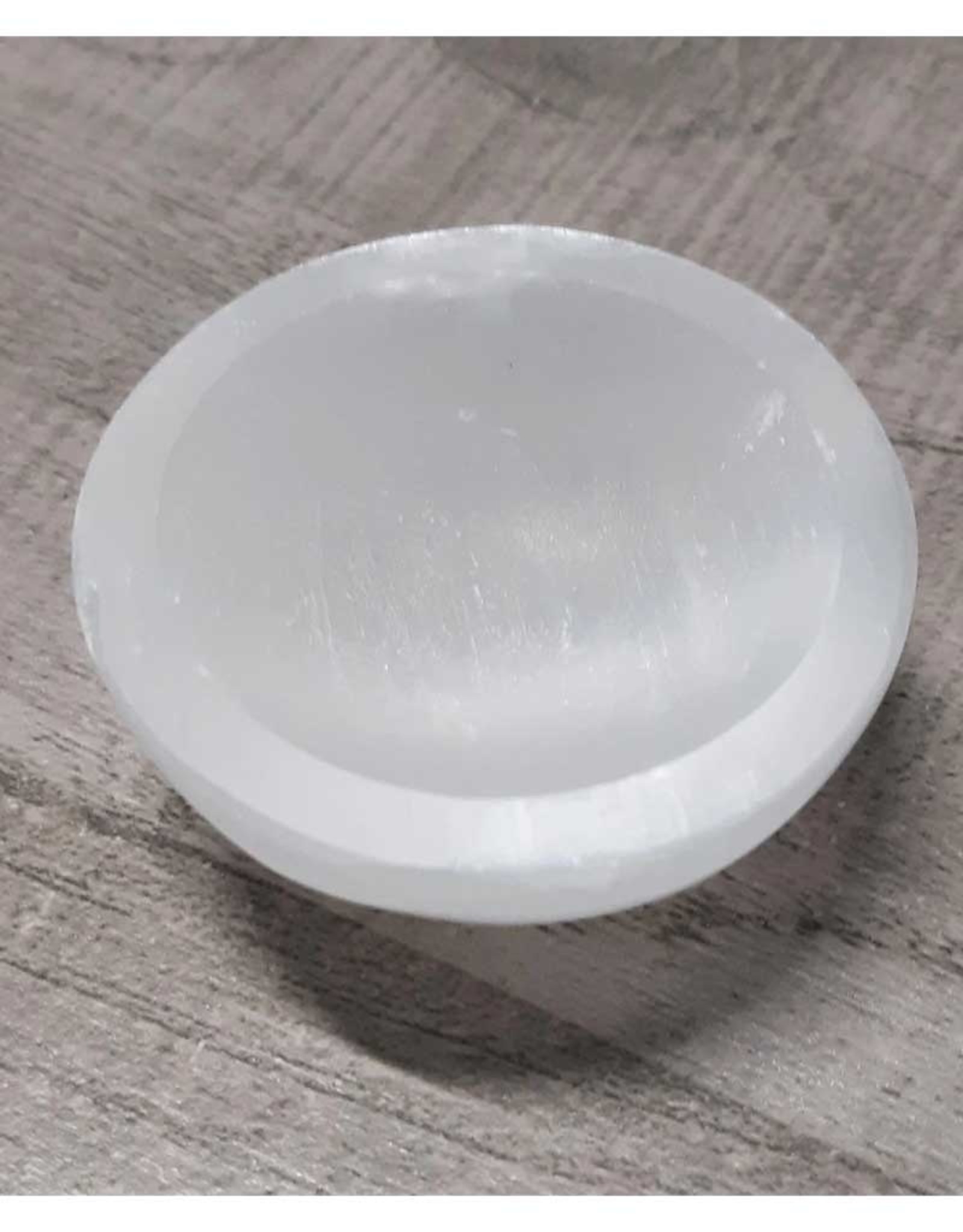 Selenite Round Small Bowl 2"D