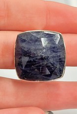 Iolite Ring Sterling Silver Faceted - Size 10
