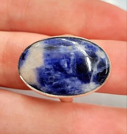 Sodalite Ring - Size 7 Sterling Silver
