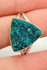 Dioptase Ring  - Sterling Silver Size 10