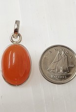 Carnelian E Sterling Silver Pendant