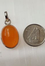 Carnelian J Sterling Silver Pendant