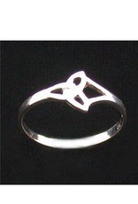 Celtic Knot TriQuestra Ring - Size 4 Sterling Silver