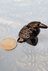 Black Onyx Raven w/ Pentacle - 1.5"