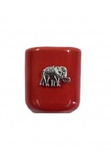 Mini Candle Holder Red w/ Elephant
