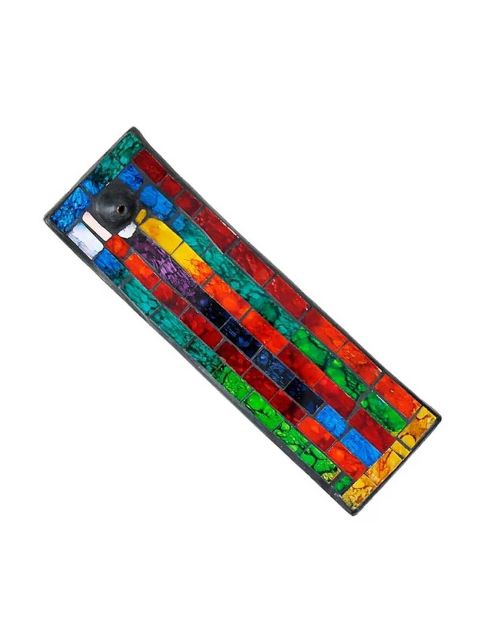 Ceramic Incense Holder Chakra Mosaic - 8"x2"