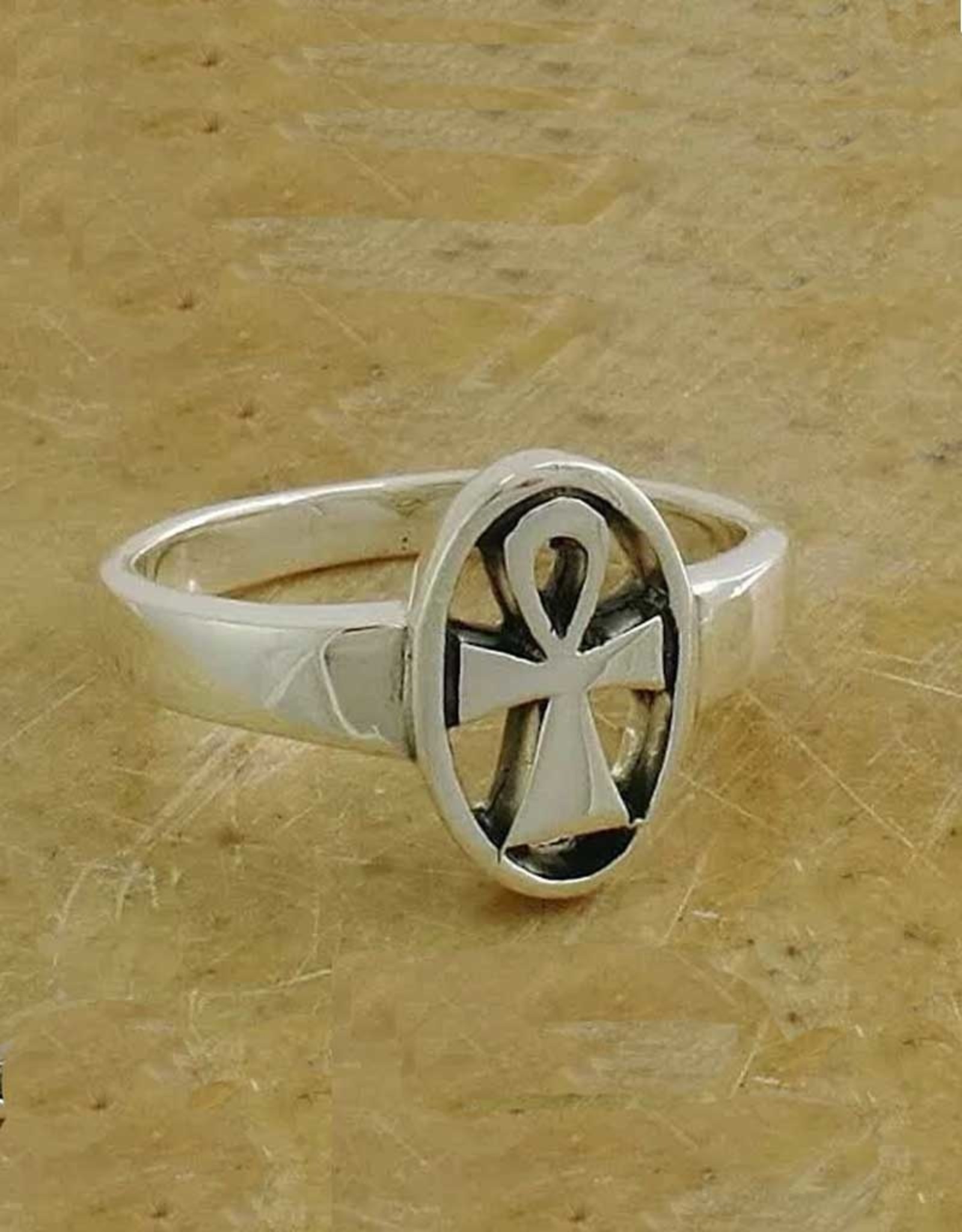 Ankh Ring - Size 8 Sterling Silver