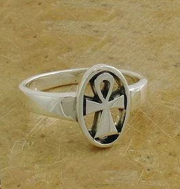 Ankh Ring - Size 8 Sterling Silver