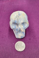 Blue Scheelite / Lapis Lace Onyx  Crystal Skull 2.75"