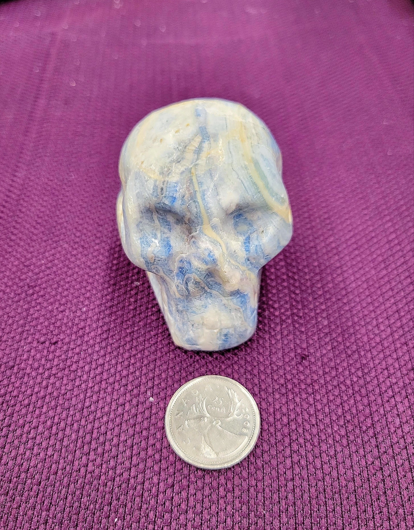 Blue Scheelite / Lapis Lace Onyx  Crystal Skull 2.75"