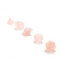 Platonic Solids Set Rose Quartz