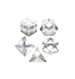 Platonic Solids Set Small - Clear Quartz