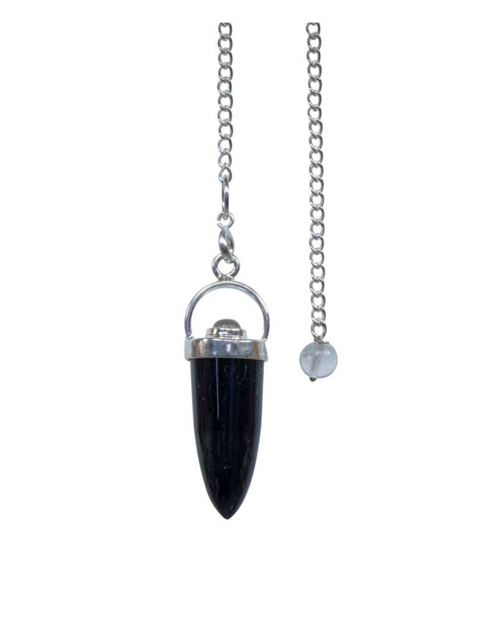 Black Tourmaline w/ Citrine Pendulum