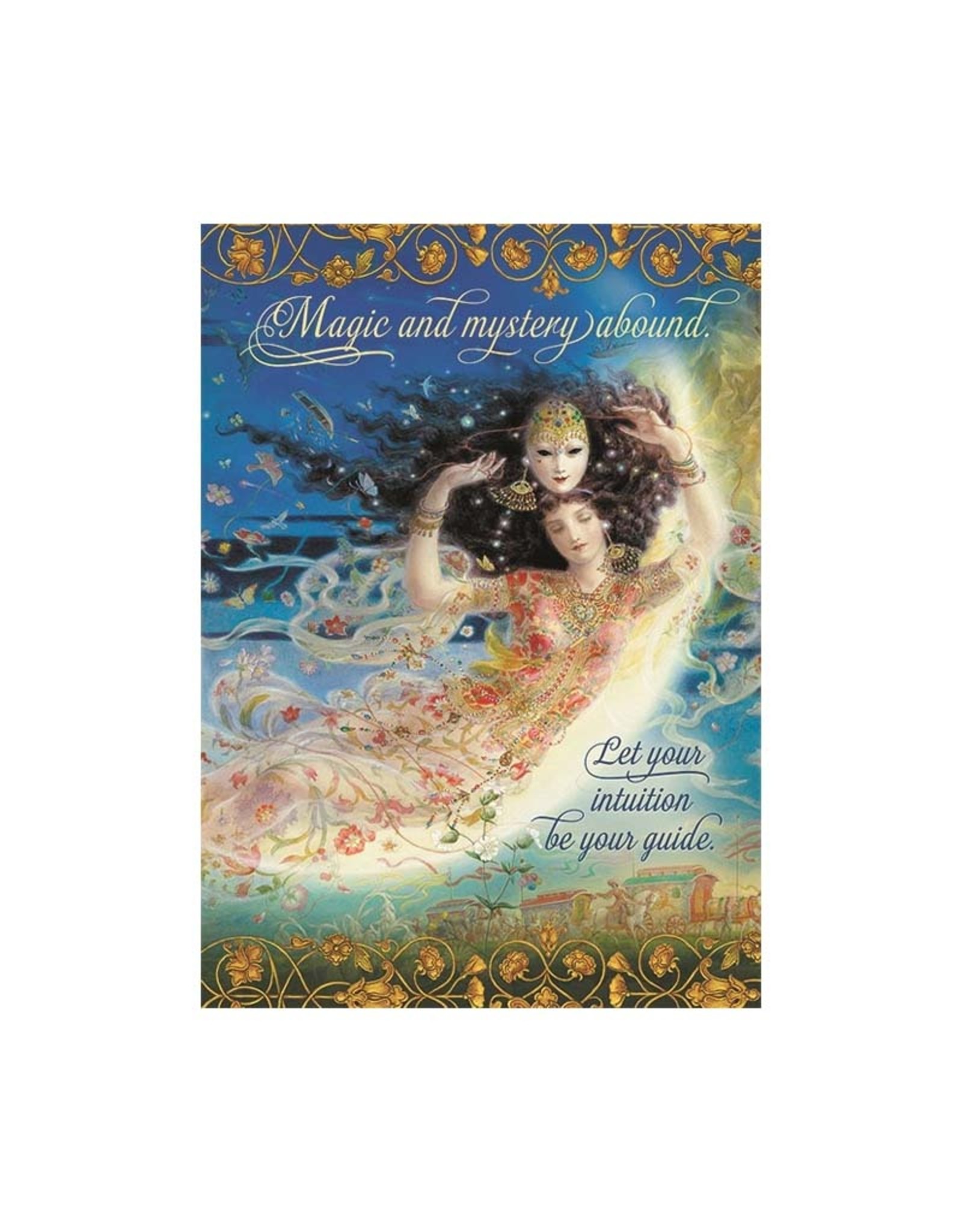 Amber Lotus Magic and Mystery Abound - Greeting Card