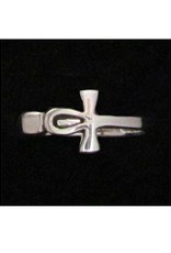 Ankh Wrap Around Ring - Size 4 Sterling Silver