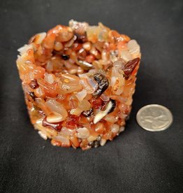 Carnelian Chips Candle Holder