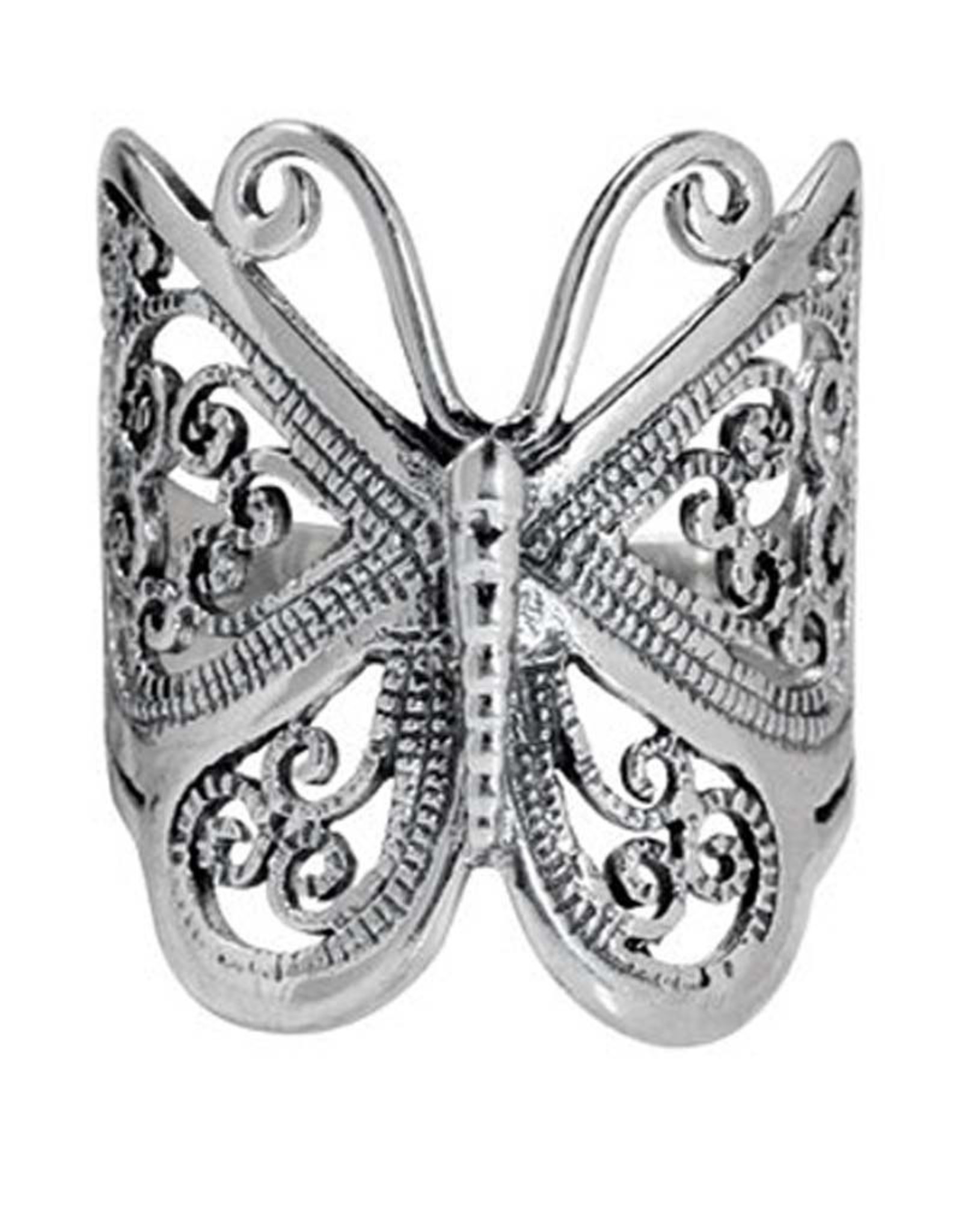 Butterfly Filigree Ring Sterling Silver - Size 9