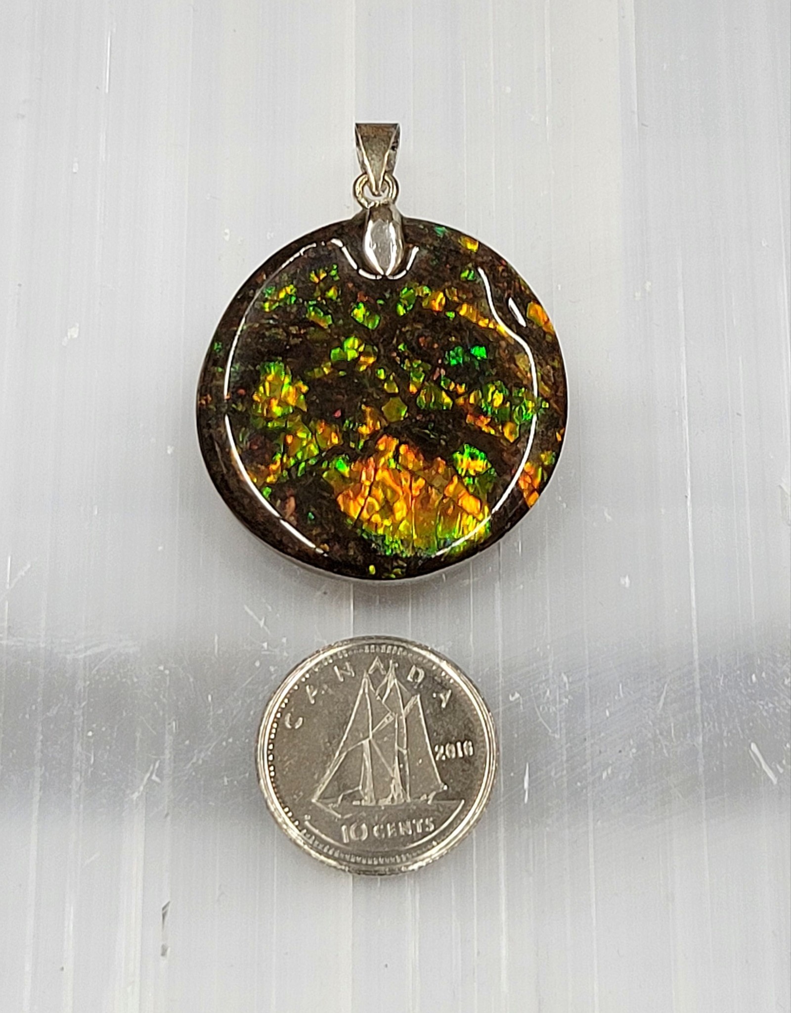 Ammolite Pendant Silver Plated A