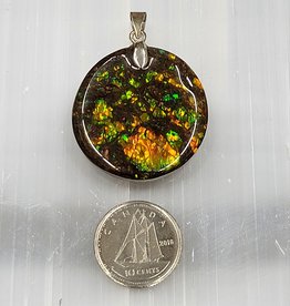 Ammolite Pendant Silver Plated A