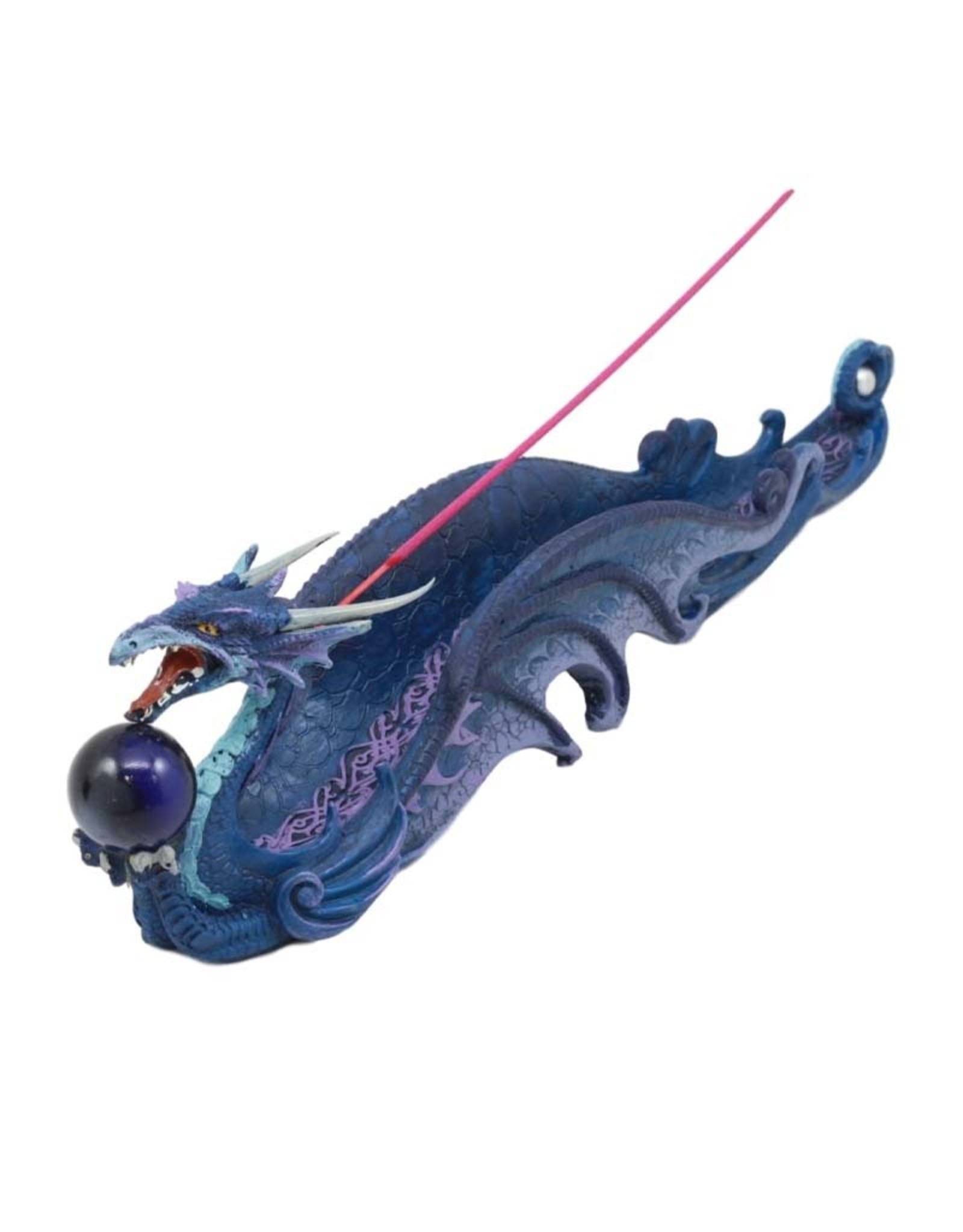 Blue/Purple Dragon with Ball Incense Burner