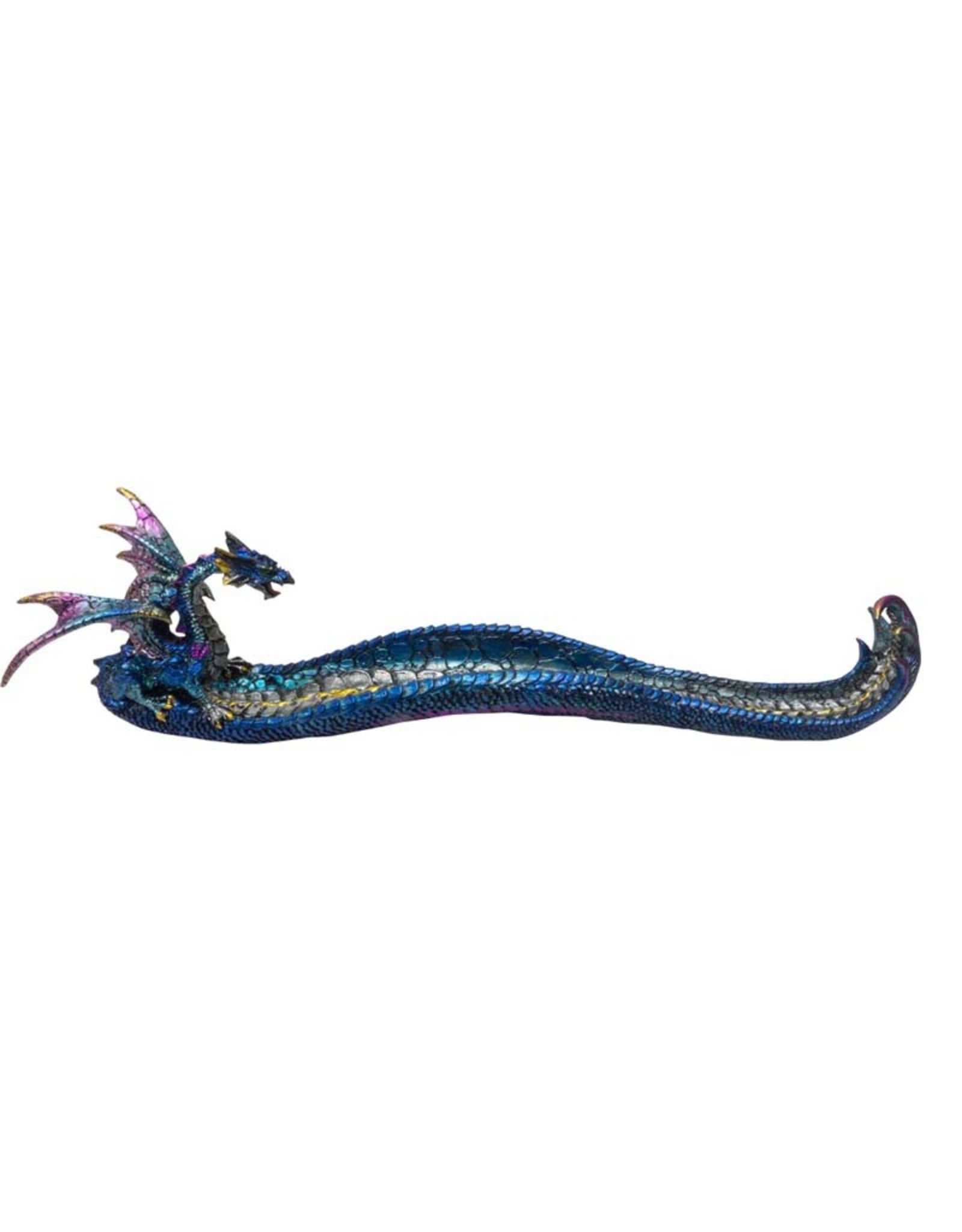 Blue Dragon with Claw Incense Burner 12"