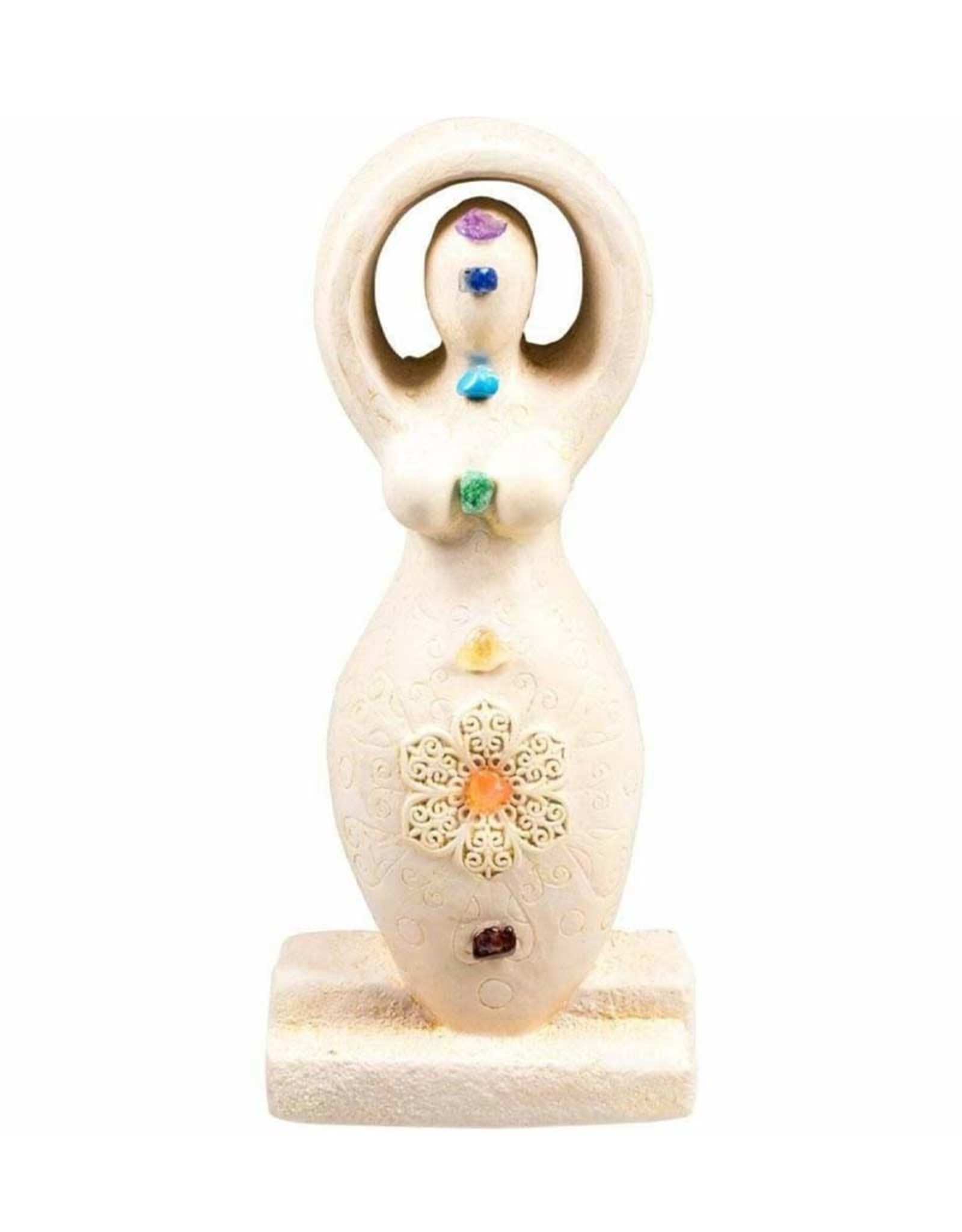 Gypsum Chakra Goddess Statue - 5.5"