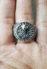 Sterling Silver Viking Runes Ring Size 11