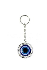 Puffed Evil Eye Keychain 4.25"