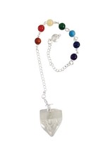 Apophyllite Point Pendulum w/ Chakra Beads