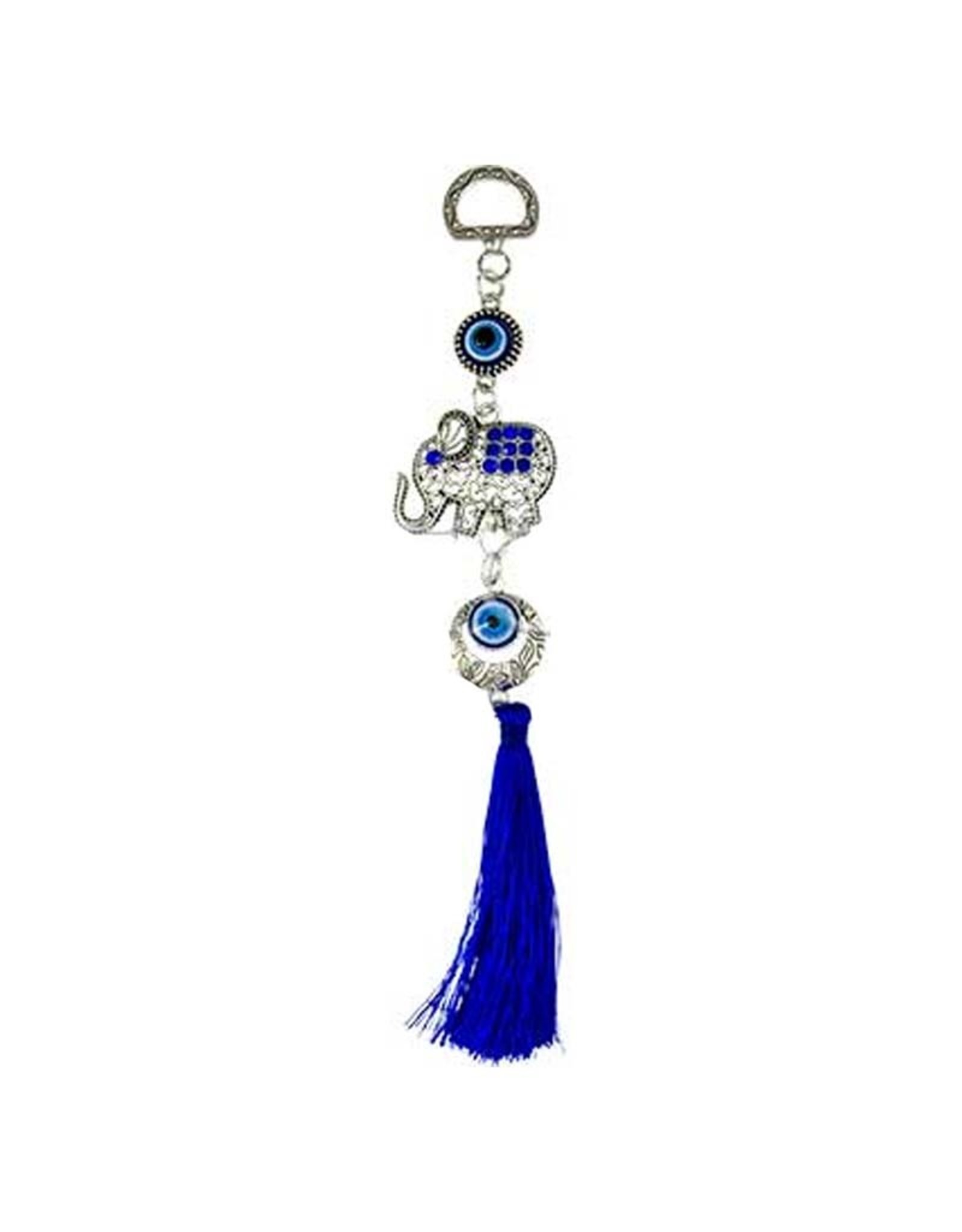 Elephant Evil Eye Talisman w/ Tassel 7"