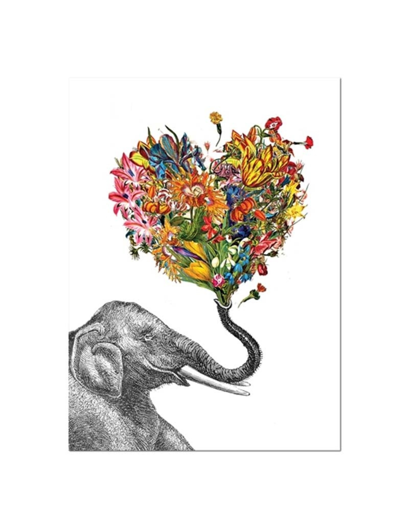 Tree - Free Greetings Love Elephant - Greeting Card