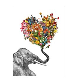 Tree - Free Greetings Love Elephant - Greeting Card