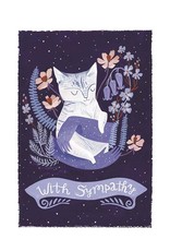 Amber Lotus Cat Sympathy - Greeting Card