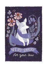 Amber Lotus Dog Sympathy - Greeting Card