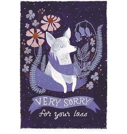 Amber Lotus Dog Sympathy - Greeting Card