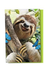Tree - Free Greetings Sloth Selfie - Greeting Card