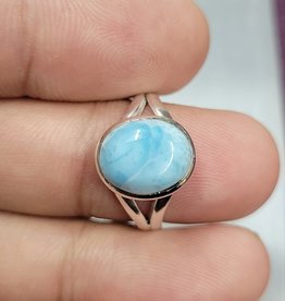 Larimar Ring A - Size 7 Sterling Silver