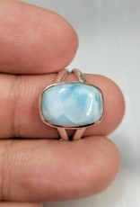 Larimar Ring C - Size 7 Sterling Silver