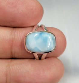 Larimar Ring C - Size 7 Sterling Silver