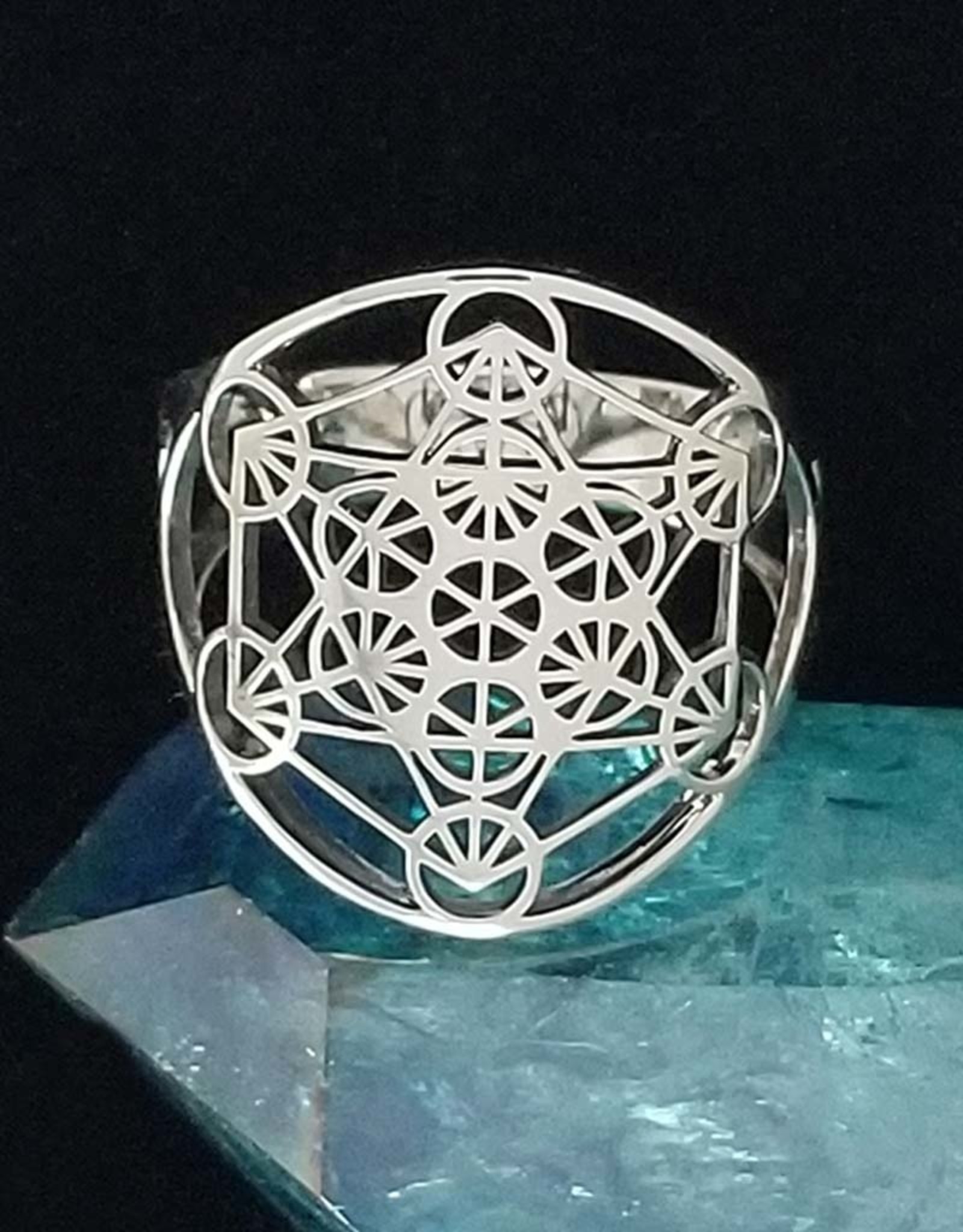 Metatron's Cube Ring - Size 7 Sterling Silver