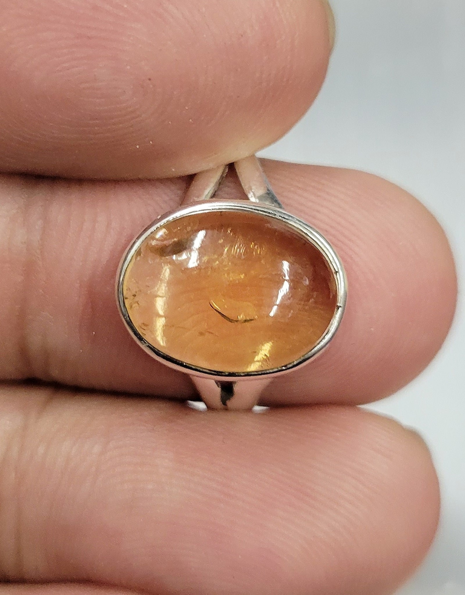Citrine Ring B - Size 9 Sterling Silver