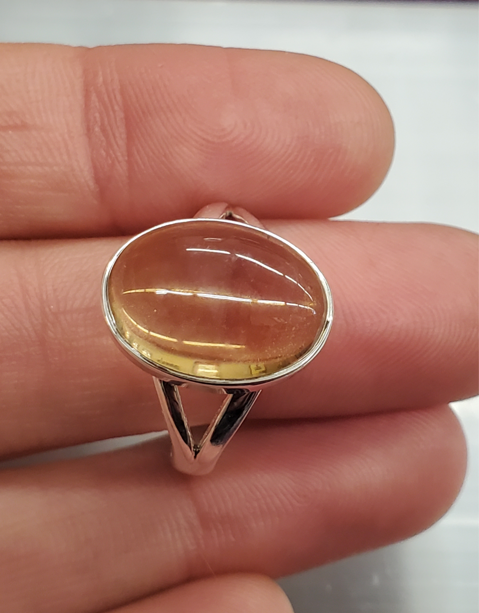 Citrine Ring C - Size 9 Sterling Silver