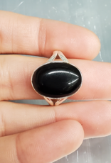 Onyx Ring B - Size 10 Sterling Silver